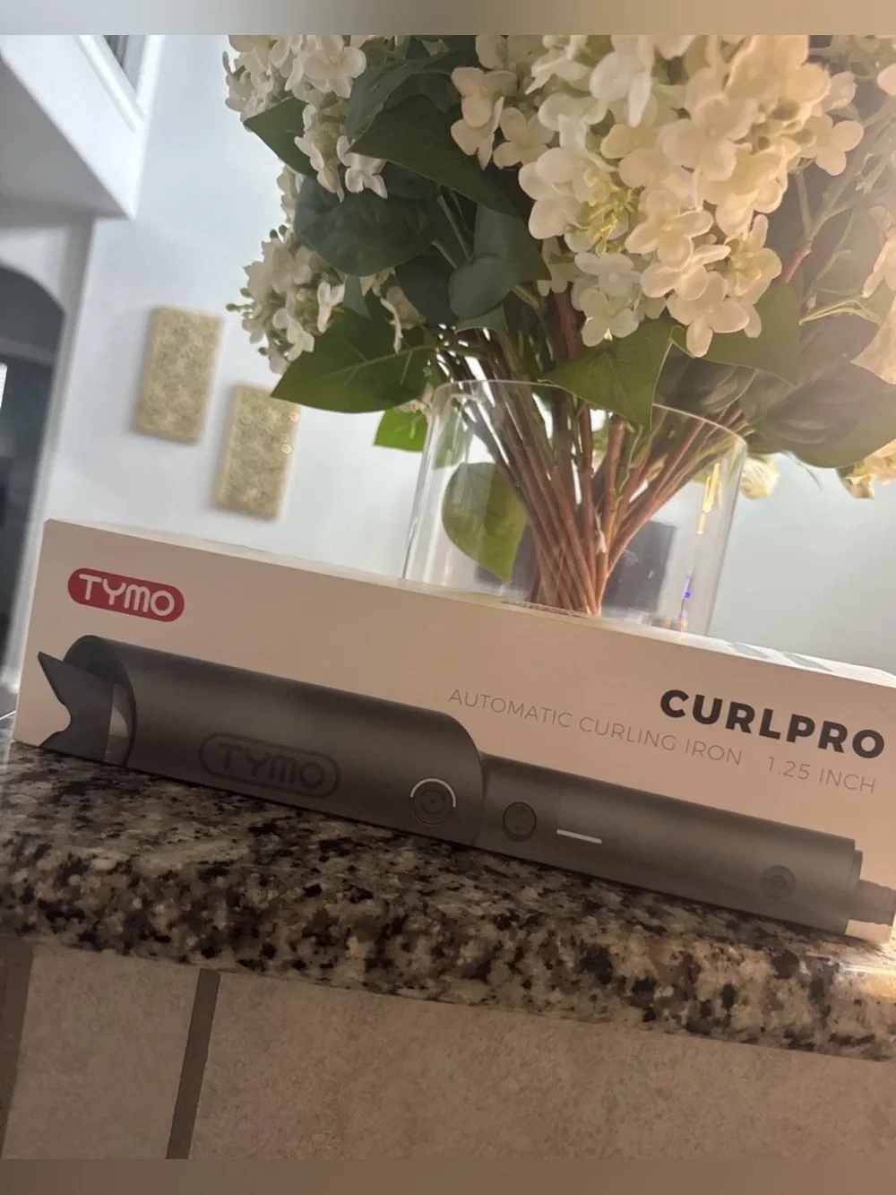 NIB! TYMO Automatic Rotating Ionic Curling Iron Wand 1.25